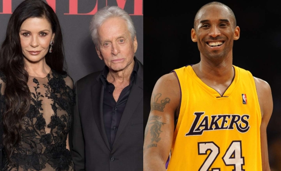 MICHAEL DOUGLAS CLAIMS KOBE BRYANT STOPPED BY WIFE CATHERINE ZETA-JONES' HOUSE A LOT 